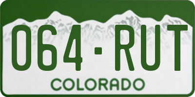 CO license plate 064RUT