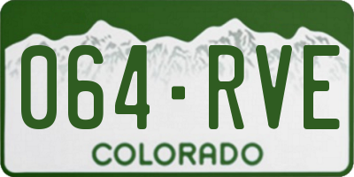 CO license plate 064RVE
