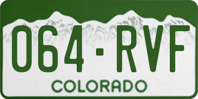 CO license plate 064RVF