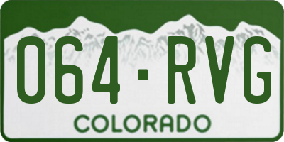 CO license plate 064RVG