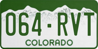 CO license plate 064RVT