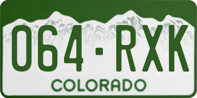 CO license plate 064RXK