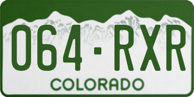 CO license plate 064RXR