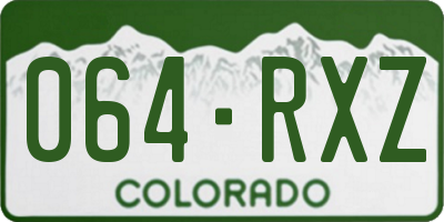 CO license plate 064RXZ
