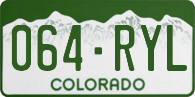 CO license plate 064RYL