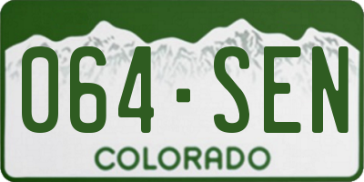 CO license plate 064SEN