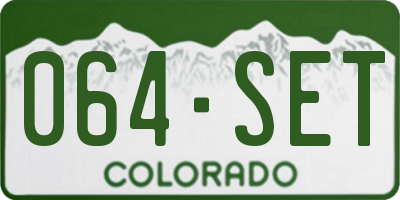 CO license plate 064SET