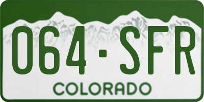CO license plate 064SFR