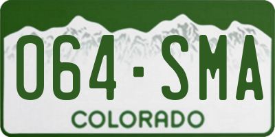 CO license plate 064SMA