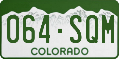 CO license plate 064SQM