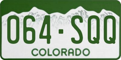 CO license plate 064SQQ