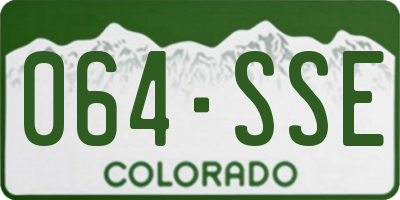 CO license plate 064SSE