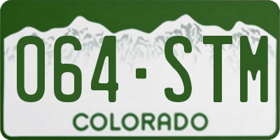 CO license plate 064STM