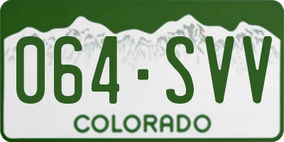CO license plate 064SVV