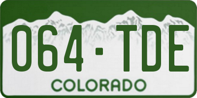 CO license plate 064TDE