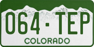 CO license plate 064TEP