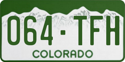 CO license plate 064TFH