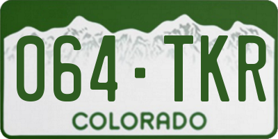 CO license plate 064TKR