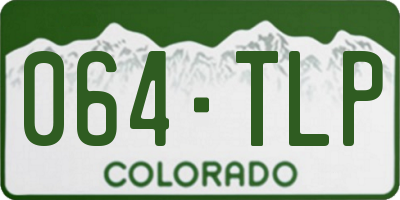 CO license plate 064TLP
