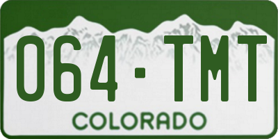 CO license plate 064TMT