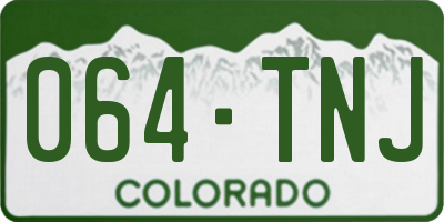 CO license plate 064TNJ