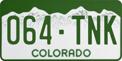 CO license plate 064TNK