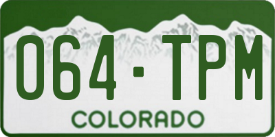CO license plate 064TPM