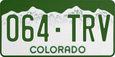 CO license plate 064TRV