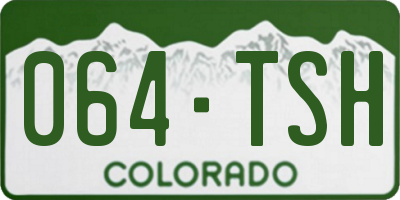 CO license plate 064TSH