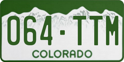 CO license plate 064TTM
