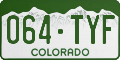 CO license plate 064TYF