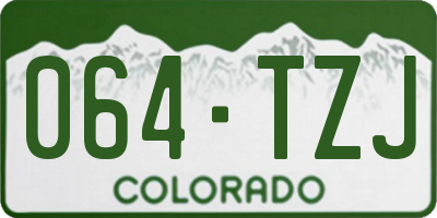 CO license plate 064TZJ