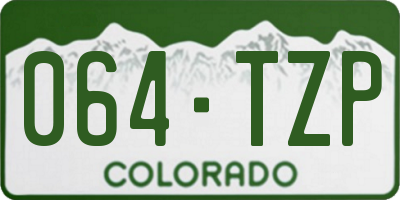 CO license plate 064TZP