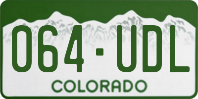 CO license plate 064UDL