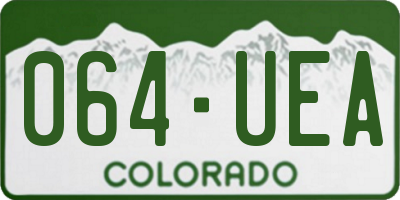 CO license plate 064UEA