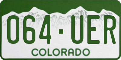 CO license plate 064UER