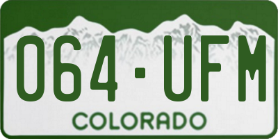 CO license plate 064UFM