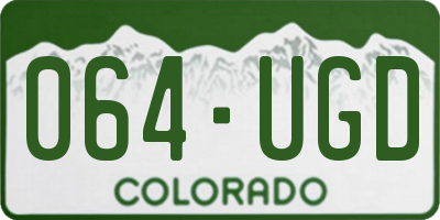 CO license plate 064UGD