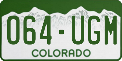CO license plate 064UGM