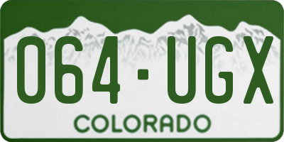 CO license plate 064UGX