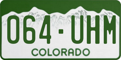CO license plate 064UHM
