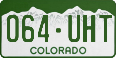 CO license plate 064UHT