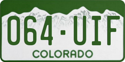 CO license plate 064UIF