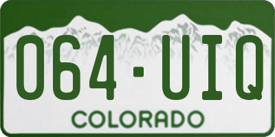 CO license plate 064UIQ