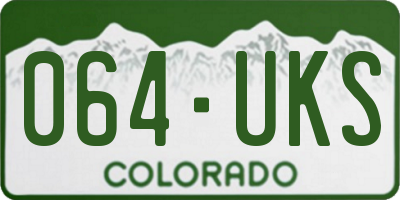 CO license plate 064UKS