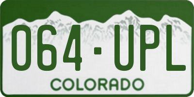 CO license plate 064UPL