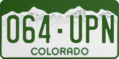 CO license plate 064UPN