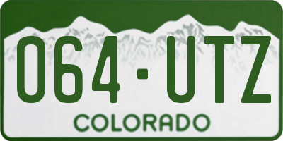CO license plate 064UTZ