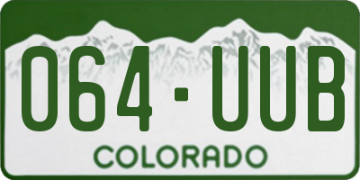 CO license plate 064UUB