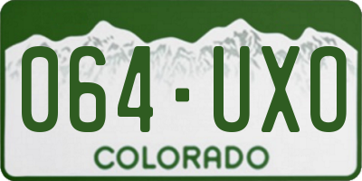 CO license plate 064UXO